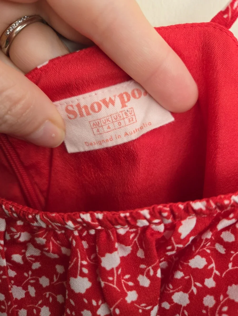 Women's Showpo Red Floral Mini Dress Sz 0